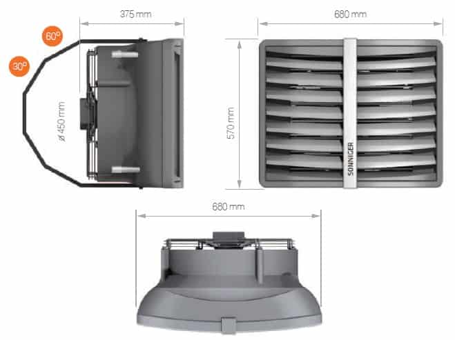 Sonniger CR Unit Heater Condens (LPHW)